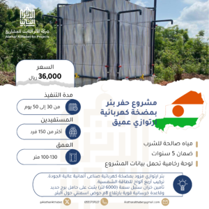 بئر بمضخة كهربائية ارتوازي عميق - النيجر